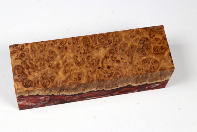Messergriffblock HybridWood Brown Mallee - HybrWo4166