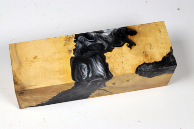 Knife Blank HybridWood Boxwood Burl - HybrWo4167