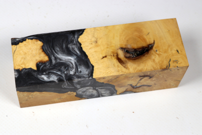 Knife Blank HybridWood Boxwood Burl - HybrWo4167