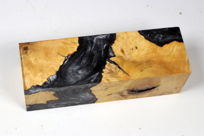 Knife Blank HybridWood Boxwood Burl - HybrWo4167