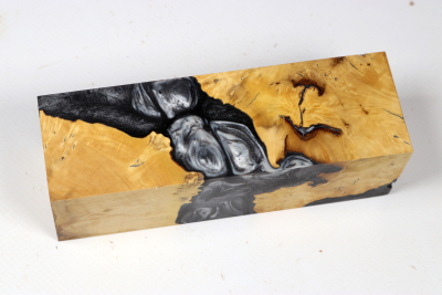 Knife Blank HybridWood Boxwood Burl - HybrWo4167