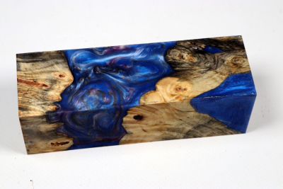 Knife Blank HybridWood Buckeye Burl stabilized - HybrWo4103