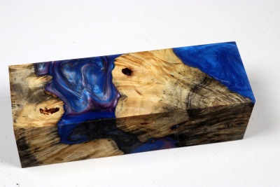 Knife Blank HybridWood Buckeye Burl stabilized - HybrWo4103