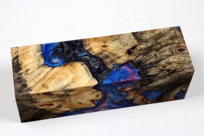 Knife Blank HybridWood Buckeye Burl stabilized - HybrWo4103