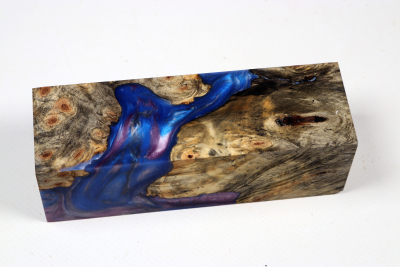Messergriffblock HybridWood Buckeye Burl stabilisiert - HybrWo4122