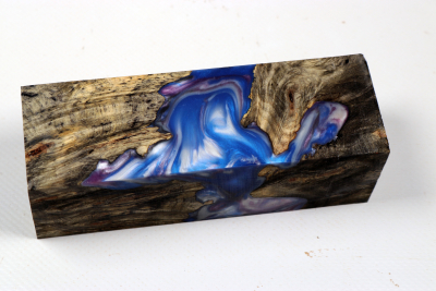 Messergriffblock HybridWood Buckeye Burl stabilisiert - HybrWo4128