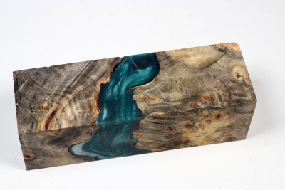 Knife Blank HybridWood Buckeye Burl stabilized - HybrWo4135
