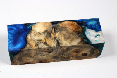 Knife Blank HybridWood Buckeye Burl stabilized - HybrWo4139