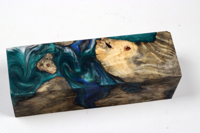 Messergriffblock HybridWood Buckeye Burl stabilisiert - HybrWo4143