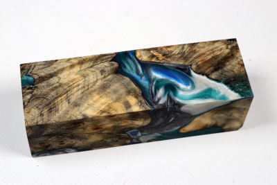Messergriffblock HybridWood Buckeye Burl stabilisiert - HybrWo4143
