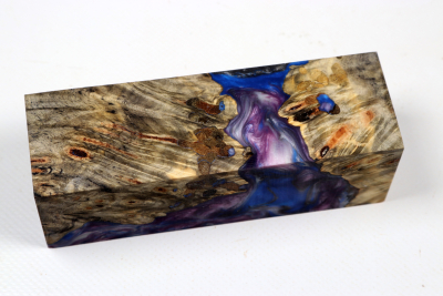 Knife Blank HybridWood Buckeye Burl stabilized - HybrWo4144