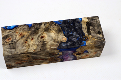 Knife Blank HybridWood Buckeye Burl stabilized - HybrWo4144