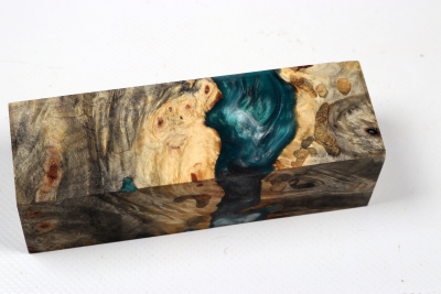 Messergriffblock HybridWood Buckeye Burl stabilisiert - HybrWo4149