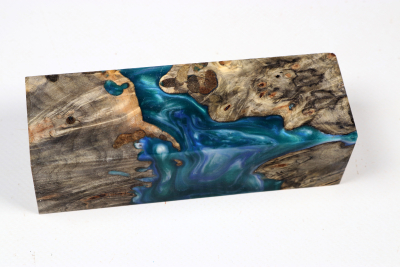Knife Blank HybridWood Buckeye Burl stabilized - HybrWo4150