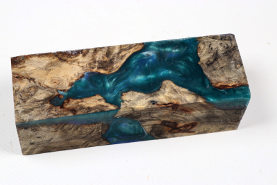 Knife Blank HybridWood Buckeye Burl stabilized - HybrWo4152