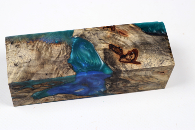 Knife Blank HybridWood Buckeye Burl stabilized - HybrWo4152