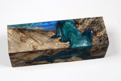 Knife Blank HybridWood Buckeye Burl stabilized - HybrWo4152