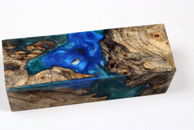 Knife Blank HybridWood Buckeye Burl stabilized - HybrWo4152