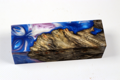Messergriffblock HybridWood Buckeye Burl stabilisiert - HybrWo4155