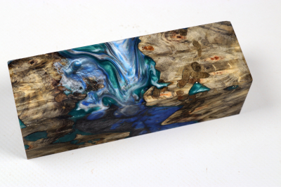 Messergriffblock HybridWood Buckeye Burl stabilisiert - HybrWo4156