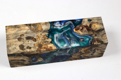 Messergriffblock HybridWood Buckeye Burl stabilisiert - HybrWo4156