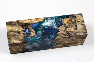 Messergriffblock HybridWood Buckeye Burl stabilisiert - HybrWo4156