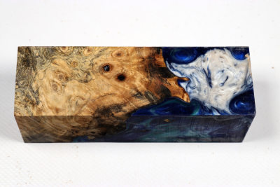 Knife Blank HybridWood Buckeye Burl stabilized - HybrWo4186