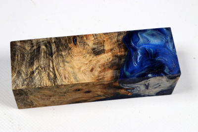 Knife Blank HybridWood Buckeye Burl stabilized - HybrWo4186