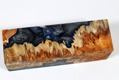 Knife Blank HybridWood Yew Burl - HybrWo4027