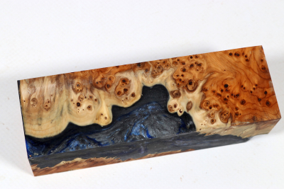 Knife Blank HybridWood Yew Burl - HybrWo4027