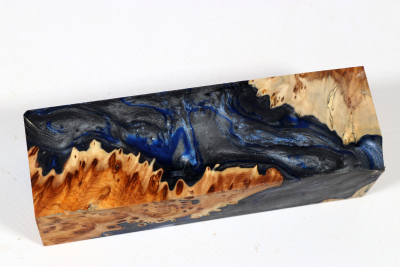 Knife Blank HybridWood Yew Burl - HybrWo4027