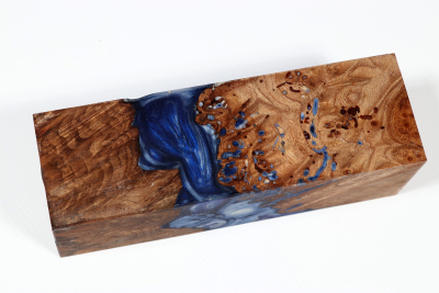 Messergriffblock HybridWood Nussbaum Maser stabilisiert - HybrWo3868