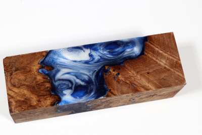 Messergriffblock HybridWood Nussbaum Maser stabilisiert - HybrWo3868