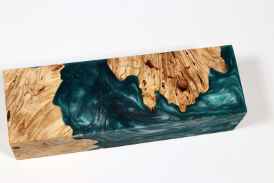 Messergriffblock HybridWood Rosskastanie Maser stabilisiert - HybrWo3865