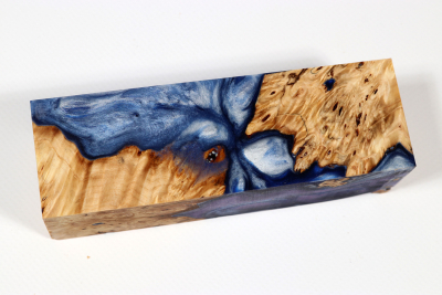 Messergriffblock HybridWood Rosskastanie Maser stabilisiert - HybrWo3873