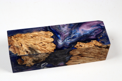 Knife Blank HybridWood Horse Chestnut Burl stabilized - HybrWo4106