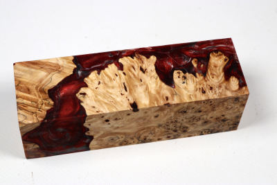 Messergriffblock HybridWood Rosskastanie Maser stabilisiert - HybrWo4124