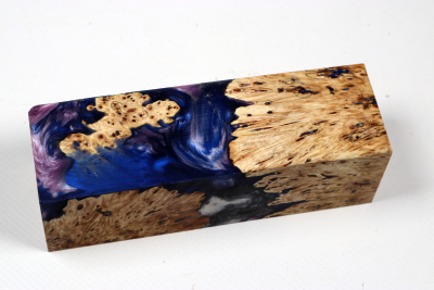 Messergriffblock HybridWood Rosskastanie Maser stabilisiert - HybrWo4136