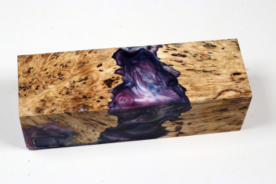 Messergriffblock HybridWood Rosskastanie Maser stabilisiert - HybrWo4136