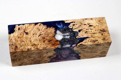 Messergriffblock HybridWood Rosskastanie Maser stabilisiert - HybrWo4136