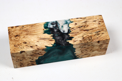 Messergriffblock HybridWood Rosskastanie Maser stabilisiert - HybrWo4141