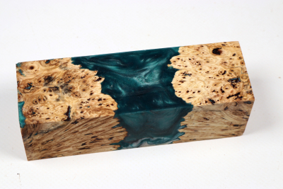Messergriffblock HybridWood Rosskastanie Maser stabilisiert - HybrWo4141