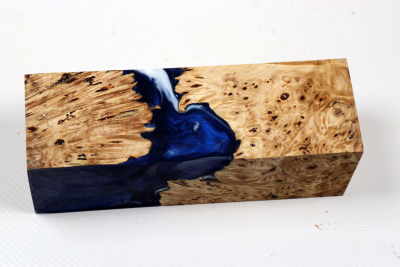 Messergriffblock HybridWood Rosskastanie Maser stabilisiert - HybrWo4147