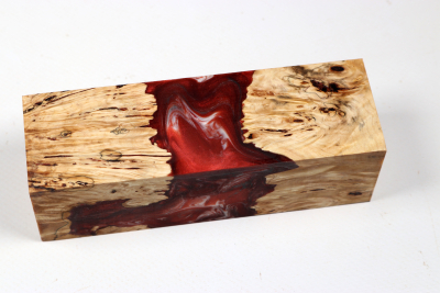Knife Blank HybridWood Horse Chestnut Burl stabilized - HybrWo4148