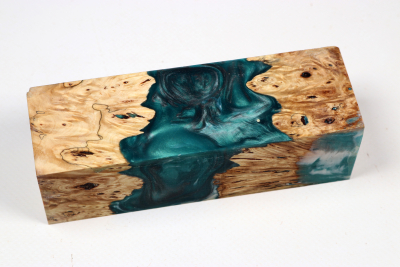 Messergriffblock HybridWood Rosskastanie Maser stabilisiert - HybrWo4160