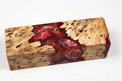 Messergriffblock HybridWood Rosskastanie Maser stabilisiert - HybrWo4162