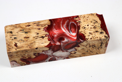 Messergriffblock HybridWood Rosskastanie Maser stabilisiert - HybrWo4162