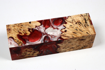 Messergriffblock HybridWood Rosskastanie Maser stabilisiert - HybrWo4162