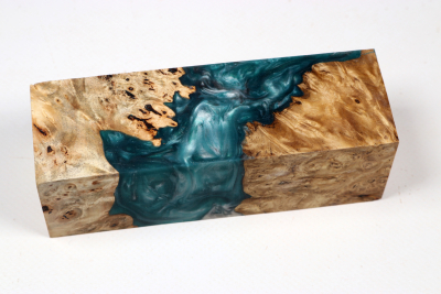 Knife Blank HybridWood Horse Chestnut Burl stabilized - HybrWo4165