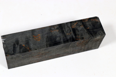 Messergriffblock Karelische Maserbirke schwarz stabilisiert - Stabi3403